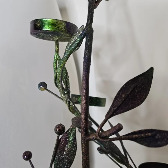 HANDCRAFTED Upcycled Metal Tea Light Candle Holder HANDPAINTED Table Art Decor - Picture 6 of 17